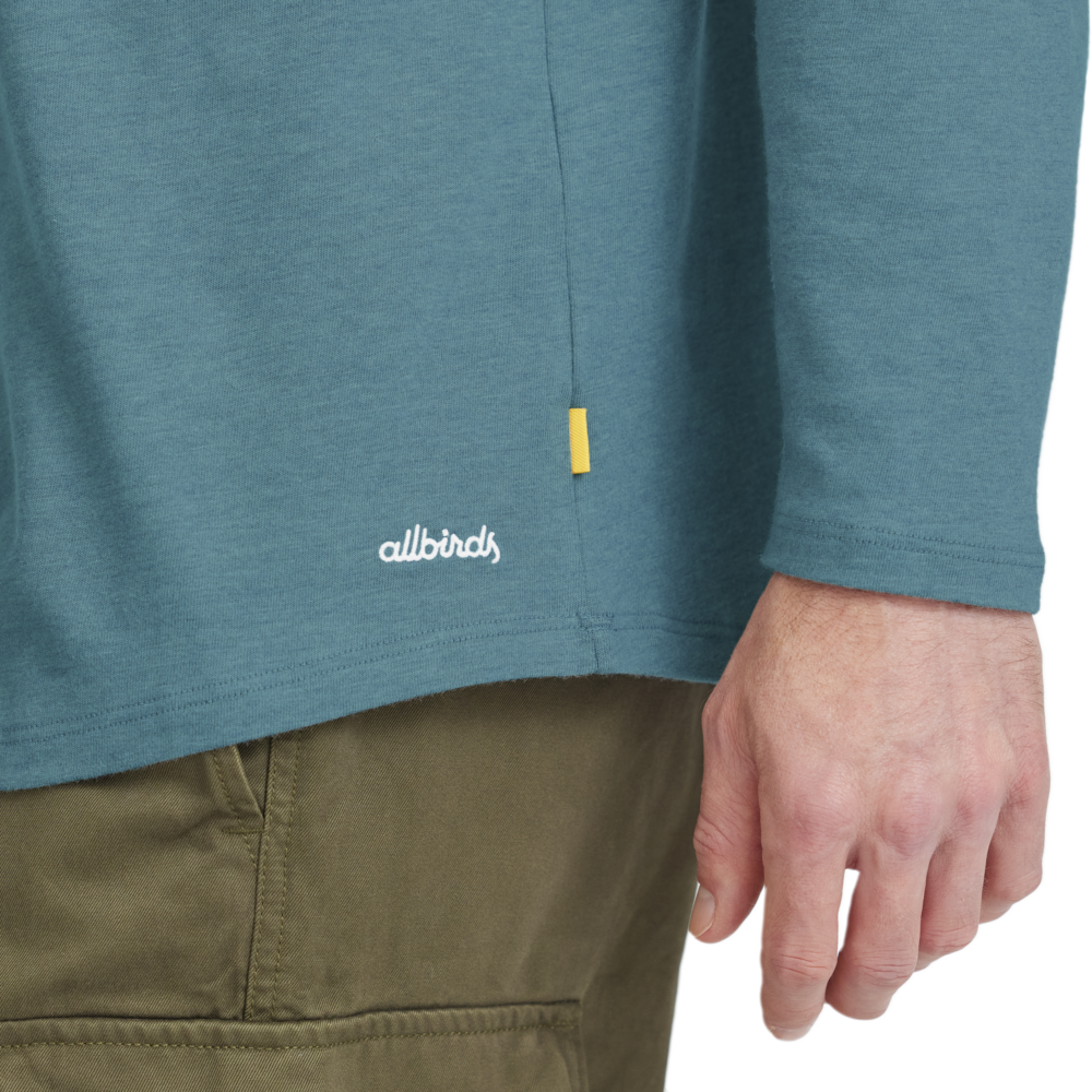 Men's Soft Merino Long Sleeve Tee - Chasm Teal - Image 3