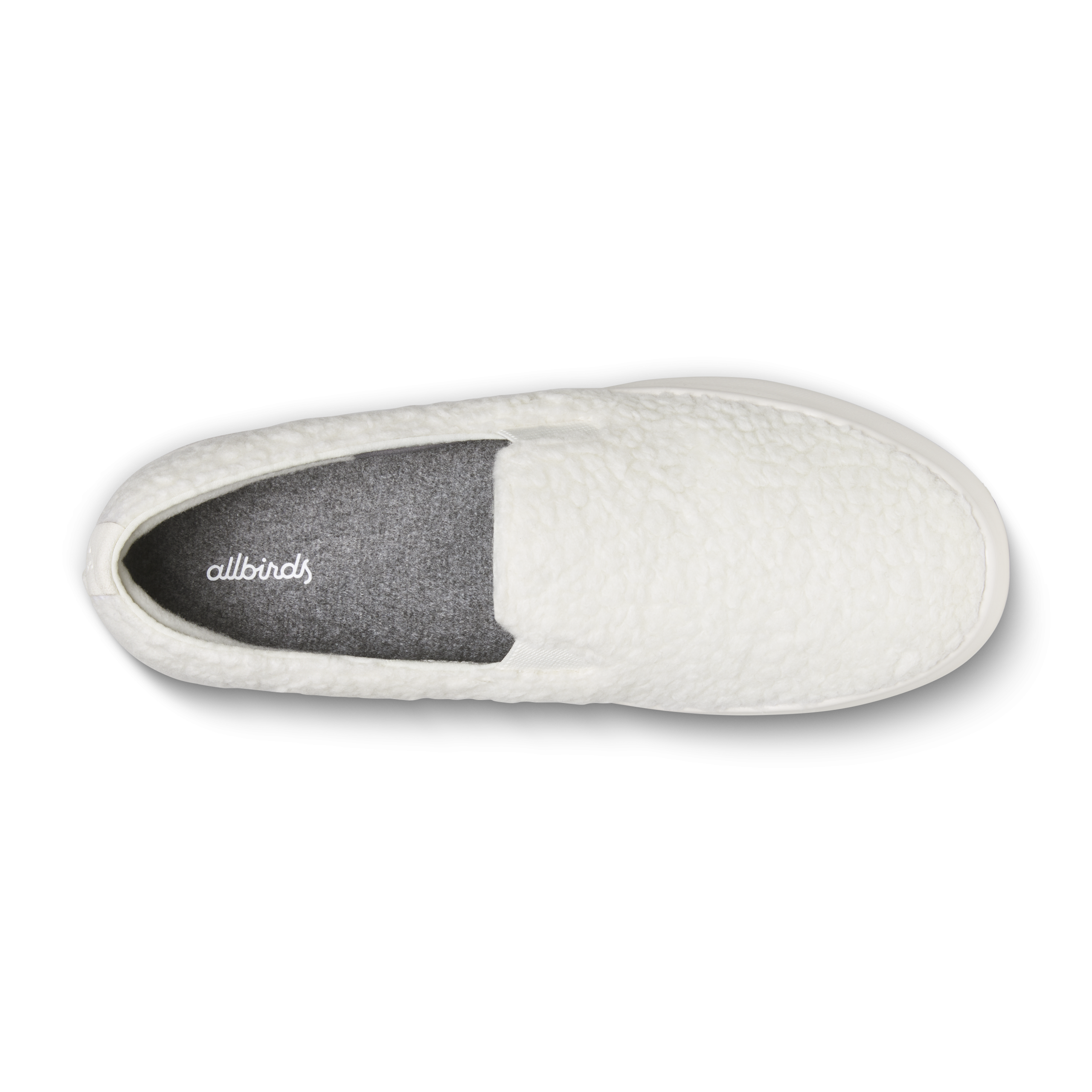 Women's Wool Cruiser Slip On Fluff - Natural White (Natural White Sole) - Image 3