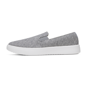 Men's Canvas Cruiser Slip On - Deep Navy Stripes (Blizzard Sole)